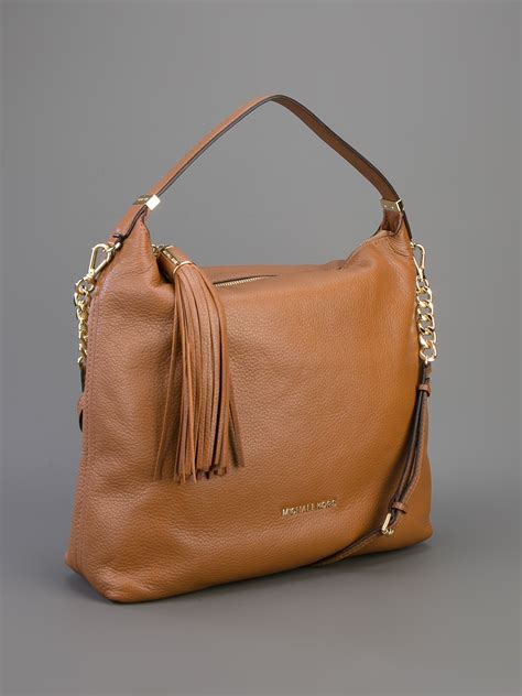 michael kors weston large shoulder bag brown|Michael Kors handbags dark brown.